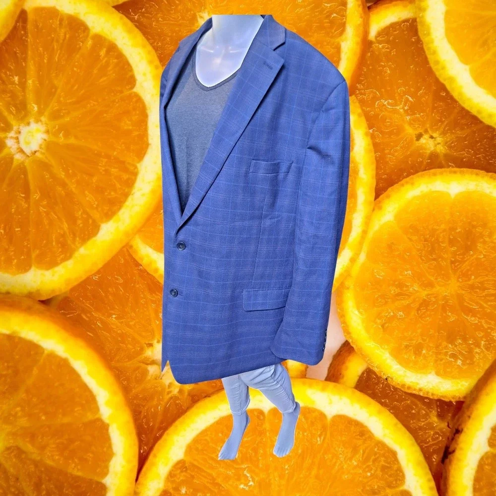 Shaquille O'Neal‎ Blazer Sport Coat Plaid Modern Fit Jacket XLG